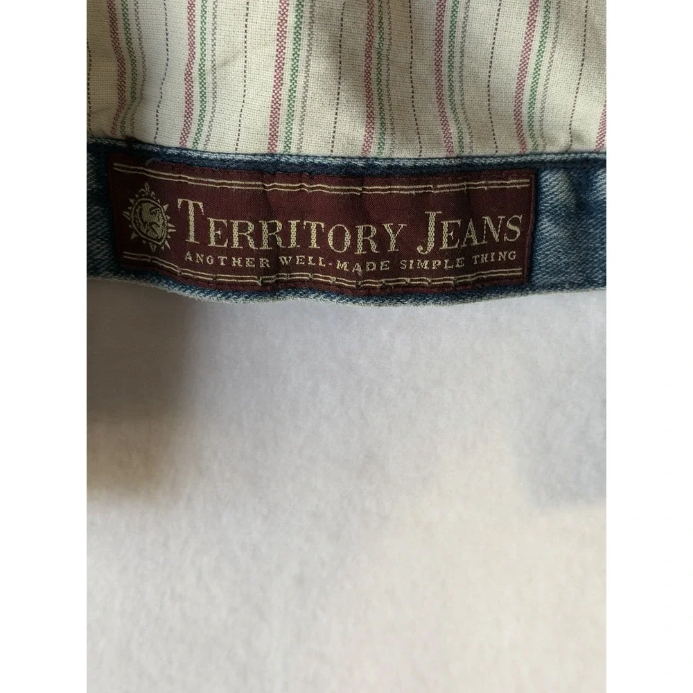 Vintage Territory Ahead Denim Jacket Mens Large Corduroy Collar Lined Trucker